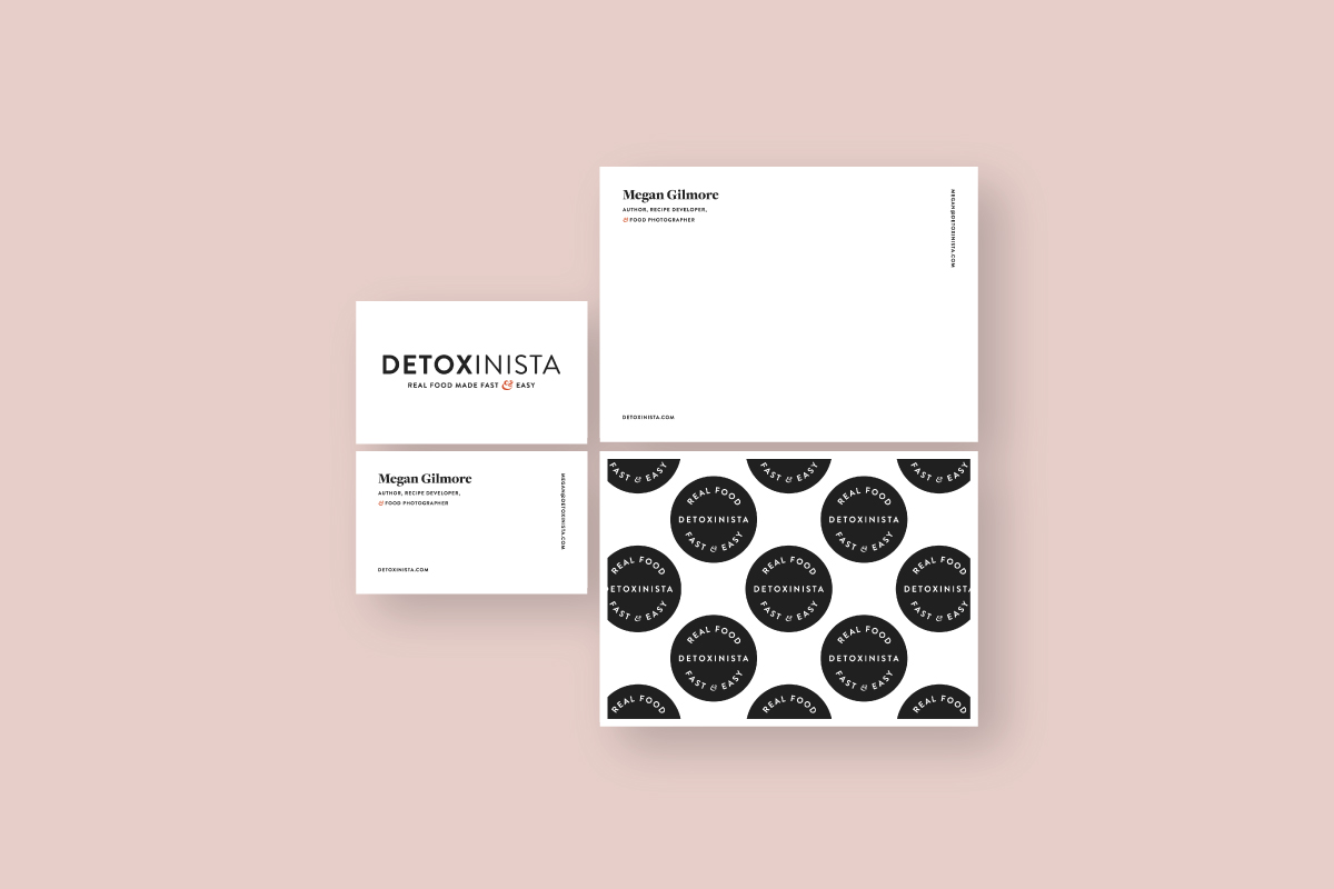 black and white notecards and business cards